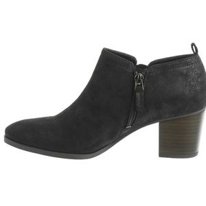 Franco Sarto Vegen Suede Black Booties Sz 6.5